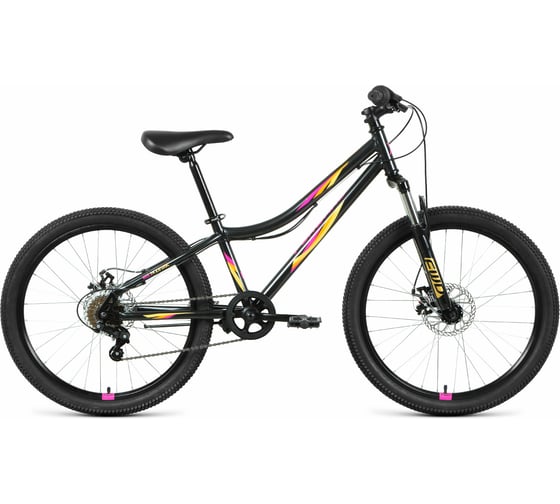 Велосипед FORWARD Iris 24 2.0 D 2022, размер рамы 12", черный/розовый, RBK22FW24732 1