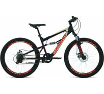 Велосипед FORWARD Raptor 24 2.0 D, год 2022, размер рамы 15", черный/красный, RBK22FW24770