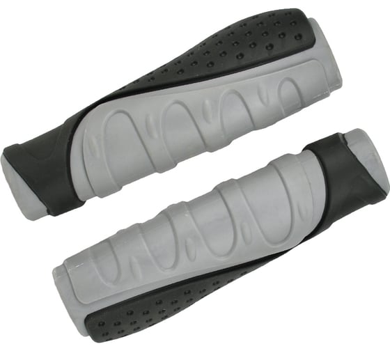 Грипсы JOY KIE MTB HL-G301, 130 мм, эргономические, резина, черный/серый H000008034