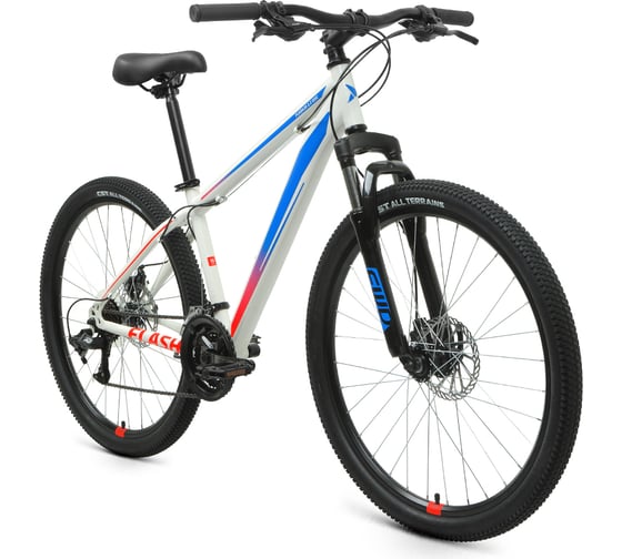 Велосипед FORWARD Flash 26 2.2 D, год 2022, размер рамы 17", белый/голубой, RBK22FW26680
