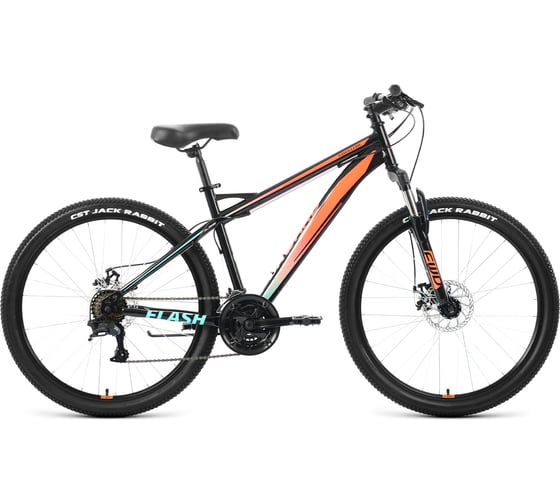Велосипед FORWARD Flash 26 2.2 D, год 2022, размер рамы 17", черный/оранжевый, RBK22FW26678