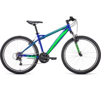 Велосипед FORWARD Flash 26 1.0, год 2022, рост 17, синий/ярко-зеленый, RBK22FW26652