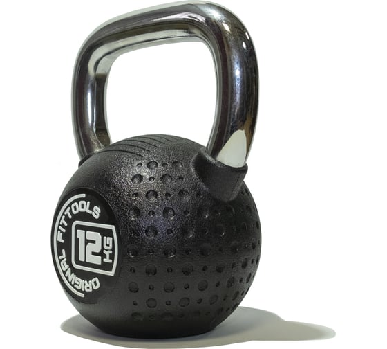 Гиря Original FitTools 12 кг, с хромированной ручкой FT-KB-CPU-12