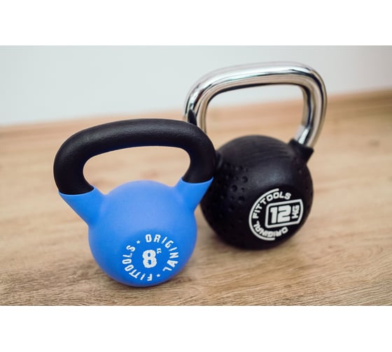 Гиря Original FitTools 24 кг, с хромированной ручкой FT-KB-CPU-24