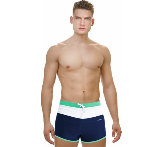 Мужские плавки-шорты для бассейна ATEMI TSAE1C, синий/бирюзовый, размер 44, 00-00008329