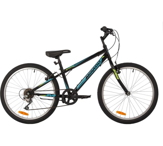 Велосипед MIKADO 24" SPARK JR черный, сталь, размер 12" 24SHV.SPARKJR.12BK2