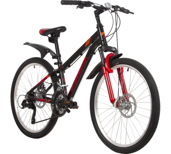 Велосипед FOXX 24" ATLANTIC D черный, алюминий, размер 12" 24AHD.ATLAND.12BK2