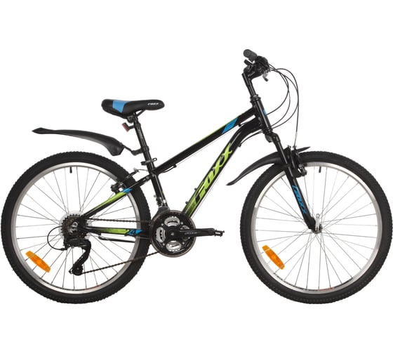 Велосипед FOXX 24" ATLANTIC черный, алюминий, размер 12" 24AHV.ATLAN.12BK2