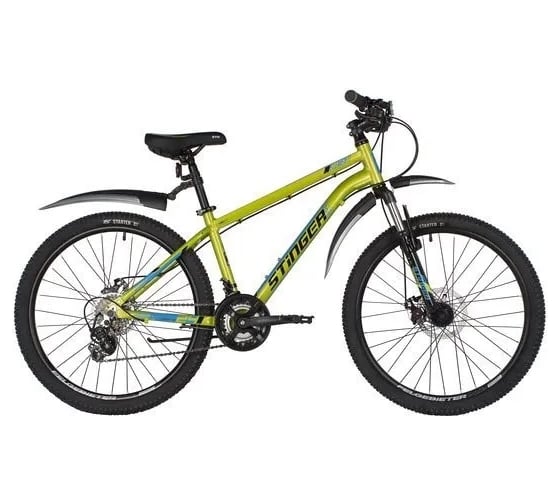 Велосипед STINGER ELEMENT диаметр колес 24", зеленый, алюминий, размер 14" 24AHD.ELEMEVO.14GN2