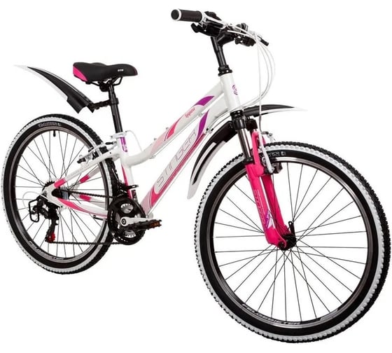 Велосипед STINGER LAGUNA диаметр колес 24", белый, алюминий, размер 12" 24AHV.LAGUNA.12WH2