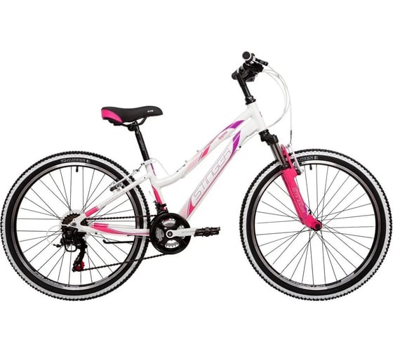 Велосипед STINGER LAGUNA MICROSHIFT диаметр колес 24", белый, алюминий, размер 12" 24AHV.LAGUNA.12WH10