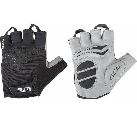 Перчатки STG AI-03-202, unisex, летние, черные/серые, на липучке, с вентиляцией, размер S Х81534-С