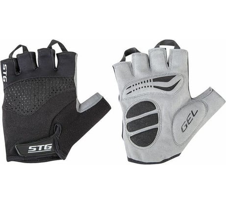 Перчатки STG AI-03-202, unisex, летние, черные/серые, на липучке, с вентиляцией, размер XL Х81534-XL