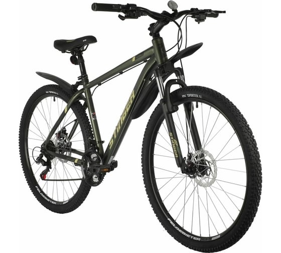 Велосипед STINGER CAIMAN D диаметр колес 27.5", зеленый, сталь, размер 20" 27SHD.CAIMAND.20GN2 1
