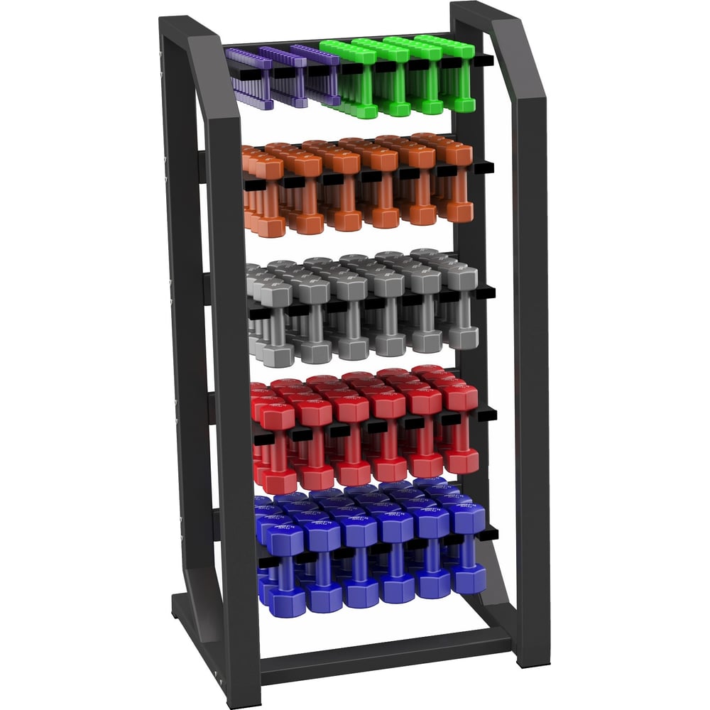 Вертикальная стойка для виниловых гантелей Original FitTools до 60 пар ...