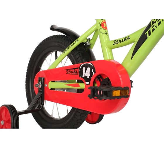 Велосипед NOVATRACK STRIKE 14", зеленый, ножной тормоз 143STRIKE.GN22