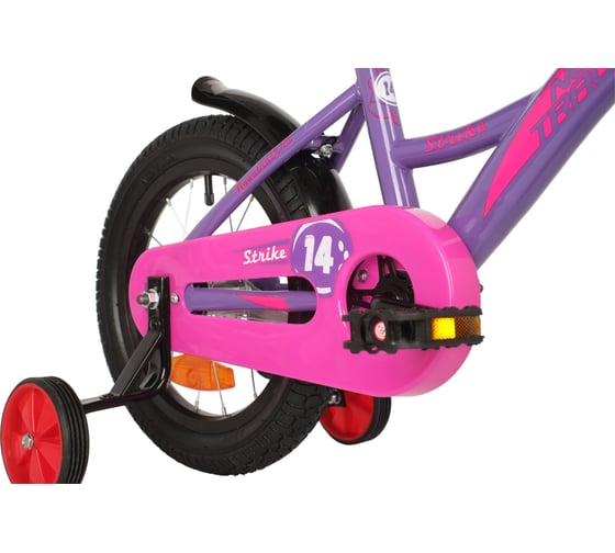 Велосипед NOVATRACK STRIKE 14", фиолетовый, ножной тормоз 143STRIKE.VL22