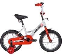 Велосипед NOVATRACK STRIKE 14", белый/красный, ножной тормоз 143STRIKE.WTR20