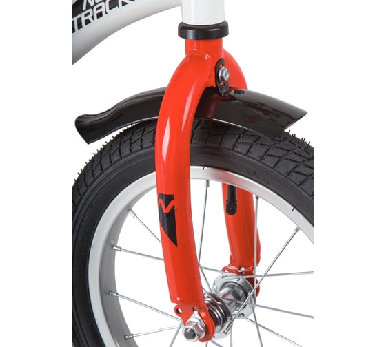 Велосипед NOVATRACK STRIKE 14", белый/красный, ножной тормоз 143STRIKE.WTR20