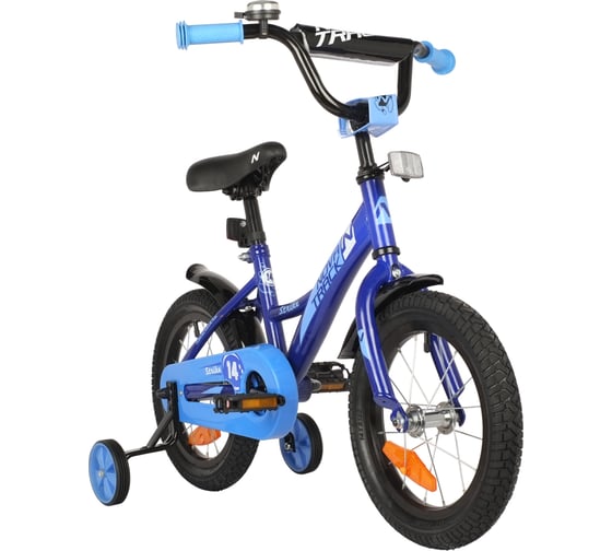 Велосипед NOVATRACK STRIKE 14", синий, ножной тормоз 143STRIKE.BL22