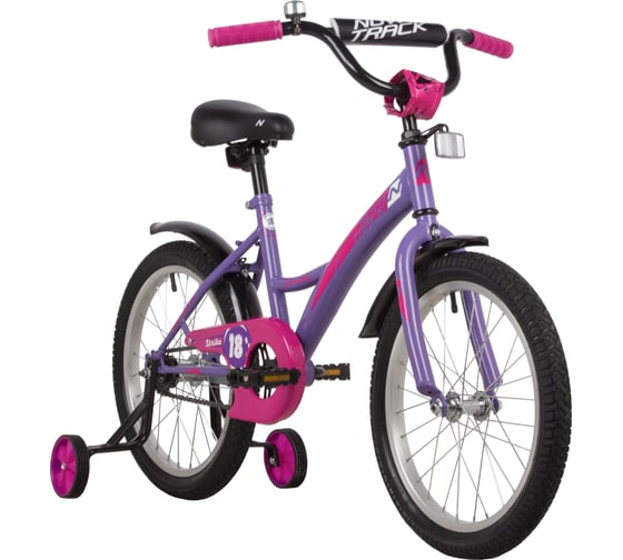 Велосипед NOVATRACK STRIKE 18", фиолетовый, ножной тормоз 183STRIKE.VL22