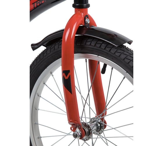 Велосипед NOVATRACK STRIKE 18", черный/красный, ножной тормоз 183STRIKE.BKR20