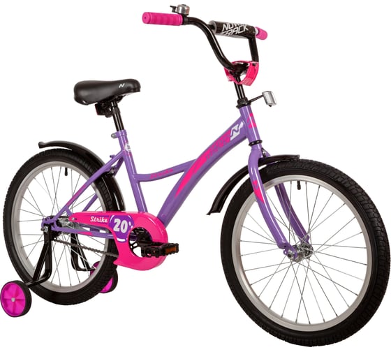 Велосипед NOVATRACK STRIKE 20", фиолетовый, ножной тормоз 203STRIKE.VL22