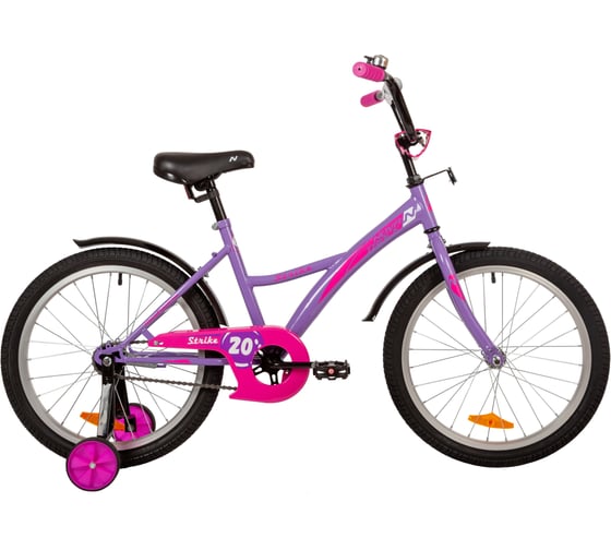 Велосипед NOVATRACK STRIKE 20", фиолетовый, ножной тормоз 203STRIKE.VL22
