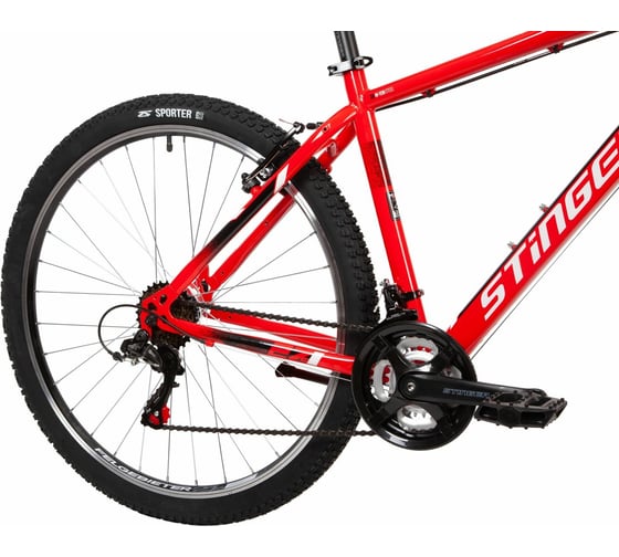 Велосипед STINGER CAIMAN 27.5", красный, сталь, размер 16" 27SHV.CAIMAN.16RD2