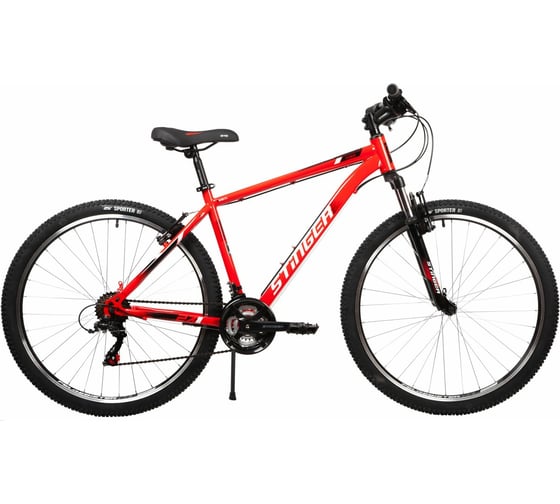 Велосипед STINGER CAIMAN 27.5", красный, сталь, размер 16" 27SHV.CAIMAN.16RD2