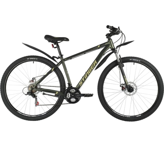 Велосипед STINGER CAIMAN D 29", зеленый, сталь, размер 22" 29SHD.CAIMAND.22GN2