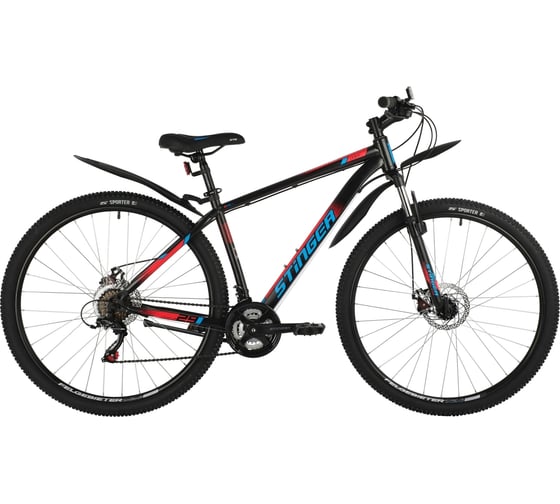 Велосипед STINGER CAIMAN D 29", черный, сталь, размер 20" 29SHD.CAIMAND.20BK2