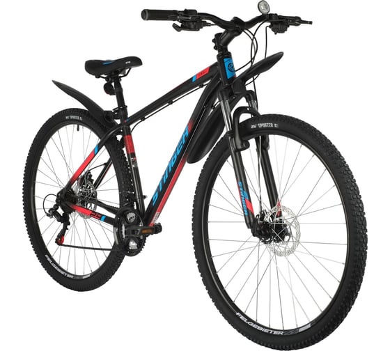 Велосипед STINGER CAIMAN D 29", черный, сталь, размер 18" 29SHD.CAIMAND.18BK2