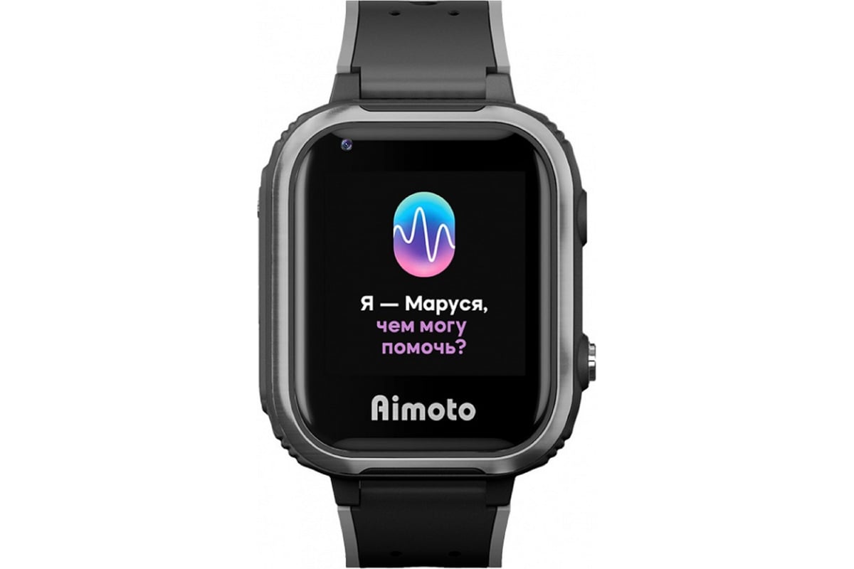 Детские умные часы с голосовым помощником Маруся Aimoto IQ 4G черные  8108802 - выгодная цена, отзывы, характеристики, фото - купить в Москве и РФ