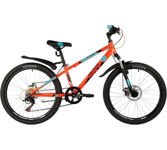 Велосипед NOVATRACK EXTREME 24", оранжевый, стальная рама 12", 6 скоростей 24SH6SD.EXTREME.12OR21