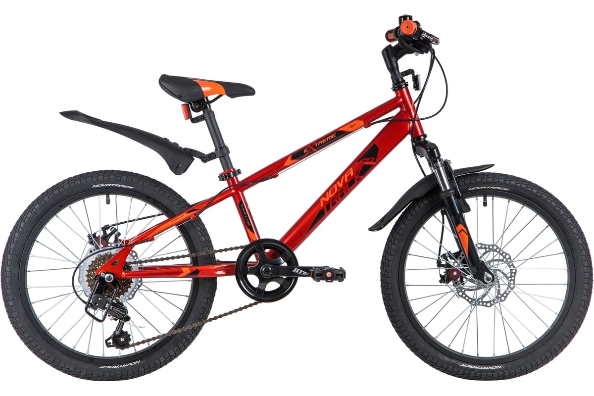 Велосипед NOVATRACK EXTREME 20", красный, сталь, 6 скоростей 20SH6D ...