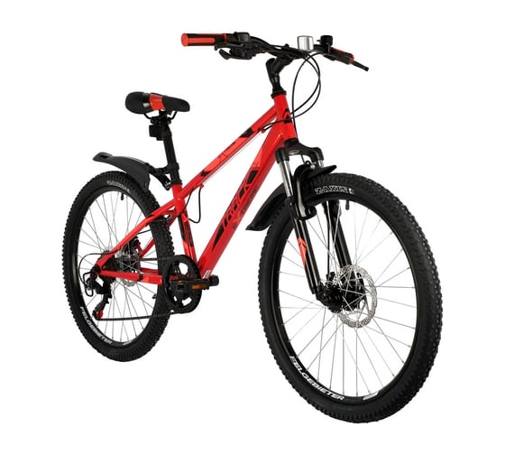 Велосипед NOVATRACK EXTREME 24", красный, стальная рама 12", 6 скоростей 24SH6SD.EXTREME.12RD21