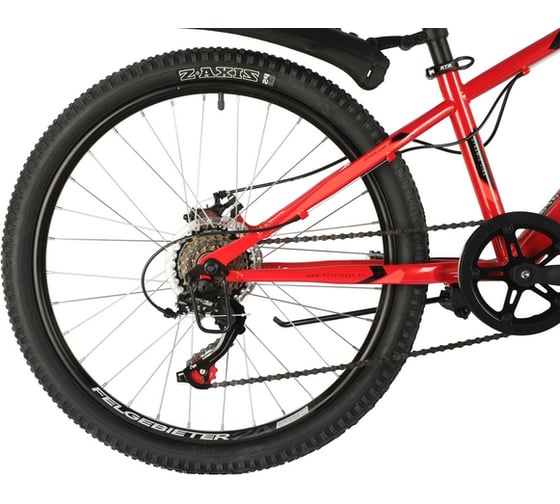 Велосипед NOVATRACK EXTREME 24", красный, стальная рама 12", 6 скоростей 24SH6SD.EXTREME.12RD21