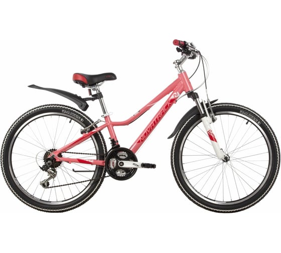 Велосипед NOVATRACK NOVARA 24", коралловый, 18 скоростей, V-brake 24AHV.NOVARA.11CRL22