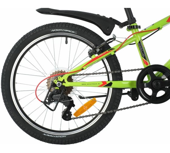 Велосипед NOVATRACK EXTREME 20", зеленый, сталь, 6 скоростей, V- brake 20SH6V.EXTREME.GN21