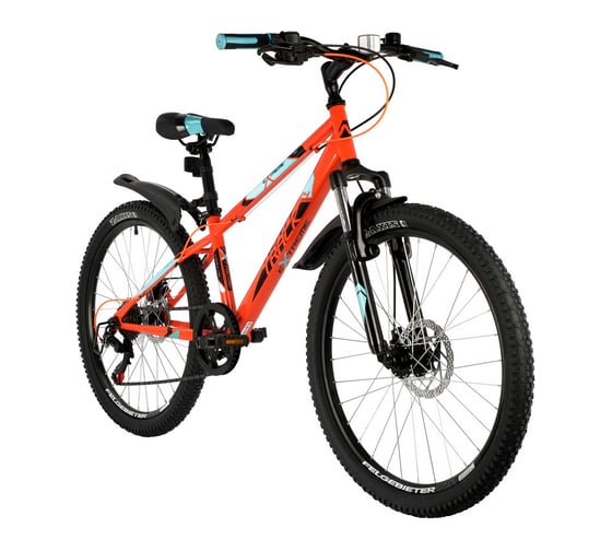 Велосипед NOVATRACK EXTREME 24", оранжевый, стальная рама 11", 6 скоростей 24SH6SD.EXTREME.11OR21