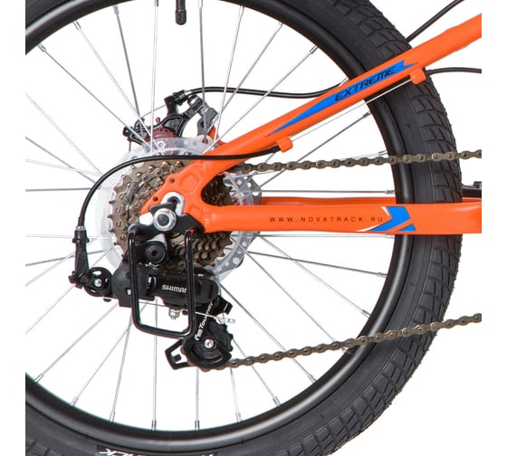 Велосипед NOVATRACK EXTREME 20", оранжевый, 7 скоростей 20AH7D.EXTREME.OR20