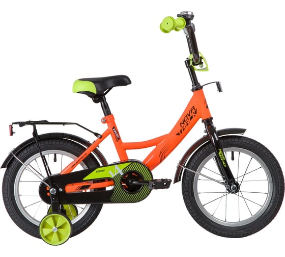 Велосипед NOVATRACK VECTOR 14", оранжевый, тормоз ножной 143VECTOR.OR20