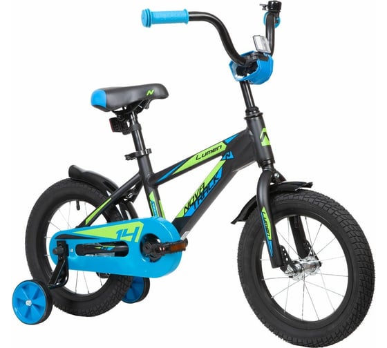Велосипед NOVATRACK LUMEN 14", черный, тормоз ножной 145ALUMEN.BK9