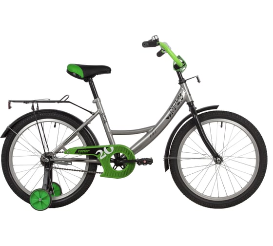 Велосипед NOVATRACK VECTOR 20", серебристый, защита А-тип, тормоз ножной 203VECTOR.SL22