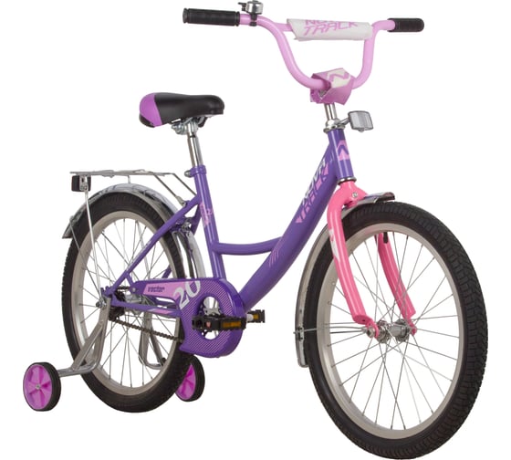 Велосипед NOVATRACK VECTOR 20", фиолетовый, защита А-тип, тормоз ножной 203VECTOR.LC22