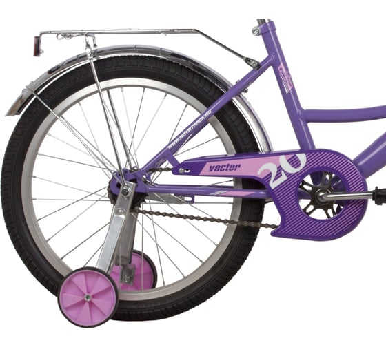 Велосипед NOVATRACK VECTOR 20", фиолетовый, защита А-тип, тормоз ножной 203VECTOR.LC22