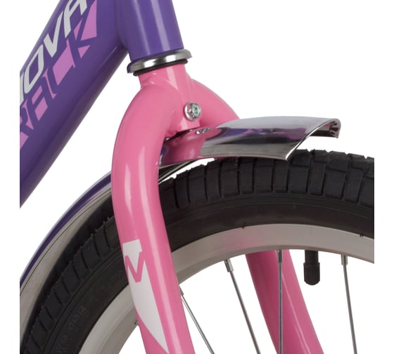 Велосипед NOVATRACK VECTOR 20", фиолетовый, защита А-тип, тормоз ножной 203VECTOR.LC22