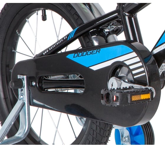 Велосипед NOVATRACK DODGER 16", черный, тормоз нож 165ADODGER.BK20