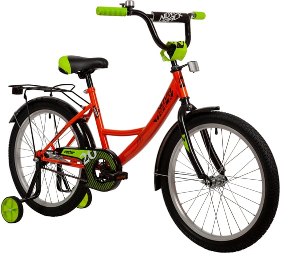 Велосипед NOVATRACK VECTOR 20", оранжевый, защита А-тип, тормоз ножной 203VECTOR.OR22